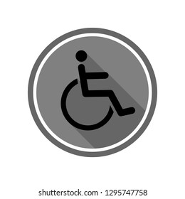 Disability Icon Vector Illustration Sign & Symbol. Wheelchair Icon on White Background for Graphic and Web Design,
Modern Simple Vector Sign & Trendy Symbol for Design and Web Button or Mobile App.