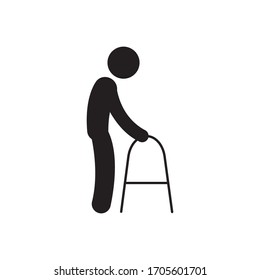 disability icon vector simple design