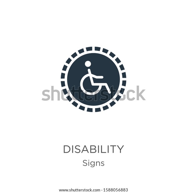 Disability\
icon vector. Trendy flat disability icon from signs collection\
isolated on white background. Vector illustration can be used for\
web and mobile graphic design, logo,\
eps10