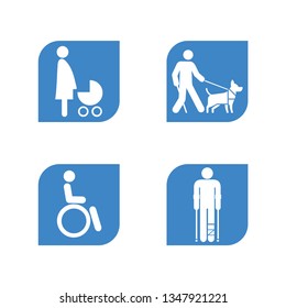 Disability icons set