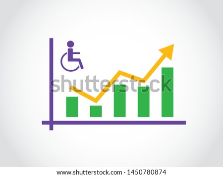 Disability Incapability Graph Fluctuate Bar Arrow