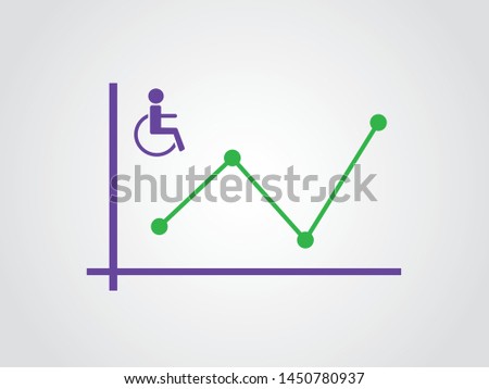 Disability Incapability Graph Fluctuate Dot Line