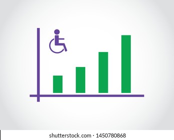 Disability Incapability Graph Increase Bar Arrow