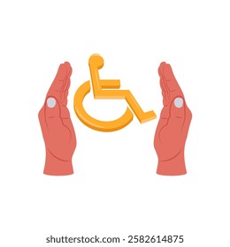 Disability, Inclusion, Disability Vector Illustration Isolated
