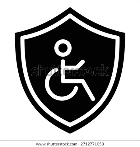 Disability Insurance Icon Element For Design