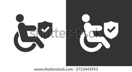Disability Insurance icon. Solid glyph series icon