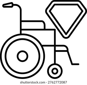 Disability Insurance Illustration vector Icon Design