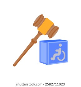 Disability Law, Disability Vector Illustration Isolated