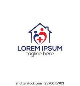 Disability leadership support healthcare logo design vector template