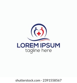 Disability leadership support healthcare logo design isolated vector template illustration