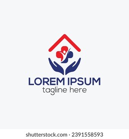 Disability leadership support healthcare logo design isolated vector template illustration