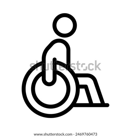 disability line icon illustration vector graphic. Simple element illustration vector graphic, suitable for app, websites, and presentations isolated on white background