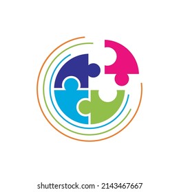 Disability logo, family care, or Community care logo vector flat design