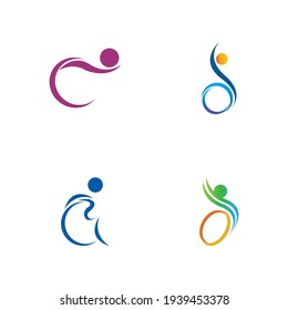 disability logo set vector illustration design template 
