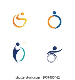 disability logo set vector illustration design template 
