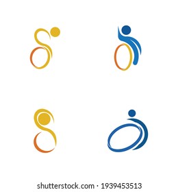 disability logo set vector illustration design template 