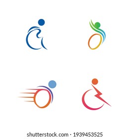 disability logo set vector illustration design template 