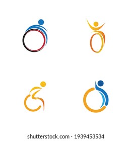 disability logo set vector illustration design template 