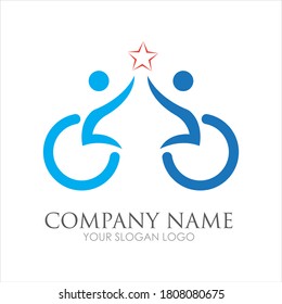 disability logo vector illustration design template - vector