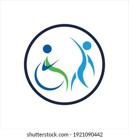 plantilla de diseño de ilustración vectorial del logotipo de discapacidad - vector