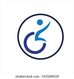 plantilla de diseño de ilustración vectorial del logotipo de discapacidad - vector