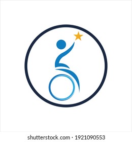disability logo vector illustration design template - vector