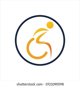 plantilla de diseño de ilustración vectorial del logotipo de discapacidad - vector