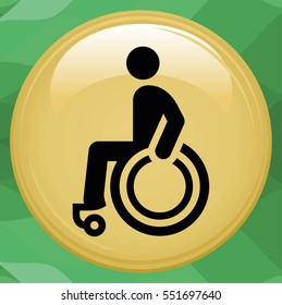 Disability person concept