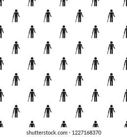 Disability person and healthy kid pattern seamless vector repeat for any web design