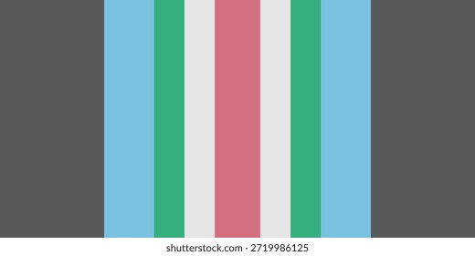 Behindertenstolzflagge. Farbstreifen, die eine Form der Beeinträchtigung darstellen. Vektor

