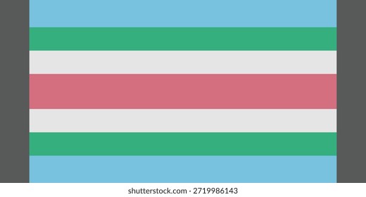 Behindertenstolzflagge. Farbstreifen, die eine Form der Beeinträchtigung darstellen. Vektor

