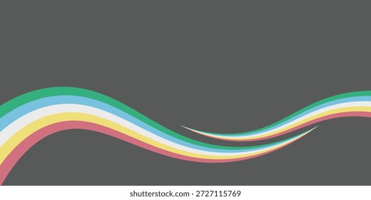 Bandera del orgullo de la discapacidad. Rayas de color que representan una forma de deterioro. Eps10