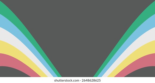 Mês do Orgulho da Deficiência. Listras de cores que representam uma forma de deficiência. vetor dinâmico bandeira deficiência orgulho mês.