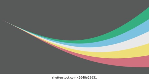 Mês do Orgulho da Deficiência. Listras de cores que representam uma forma de deficiência. vetor dinâmico bandeira deficiência orgulho mês.