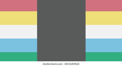 Mês do Orgulho da Deficiência. Listras de cores que representam uma forma de deficiência. vetor dinâmico bandeira deficiência orgulho mês.