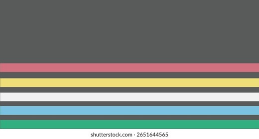 Mês do Orgulho da Deficiência. Listras de cores que representam uma forma de deficiência. vetor dinâmico bandeira deficiência orgulho mês.