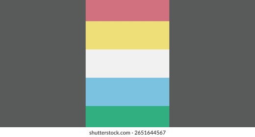 Mês do Orgulho da Deficiência. Listras de cores que representam uma forma de deficiência. vetor dinâmico bandeira deficiência orgulho mês.