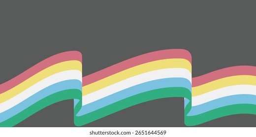 Mês do Orgulho da Deficiência. Listras de cores que representam uma forma de deficiência. vetor dinâmico bandeira deficiência orgulho mês.