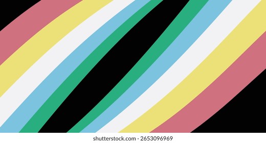 Disability Pride Month. Color stripes representing a form of impairment. vector dynamic flag disability arts background