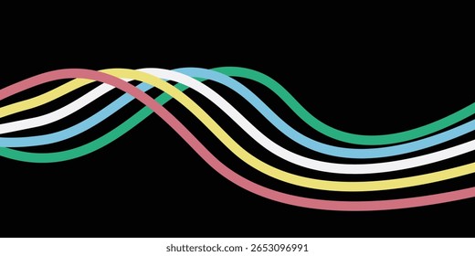 Disability Pride Month. Color stripes representing a form of impairment. vector dynamic flag disability arts background