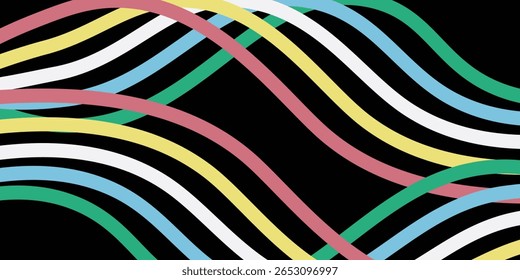 Disability Pride Month. Color stripes representing a form of impairment. vector dynamic flag disability arts background