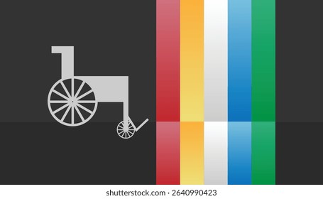 Disability Pride Month observed every year in July. Template for background, banner, card, poster with text inscription.