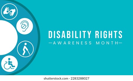 Disability Rights awareness month design poster , banner, background template, Disability Rights awareness month is observed every year from November 3 to December 3, Vector illustration