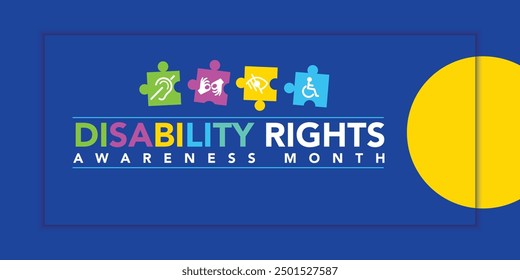 Disability Rights awareness month design poster , banner, background template, Disability Rights awareness month is observed every year from November 3 to December 3, Vector illustration