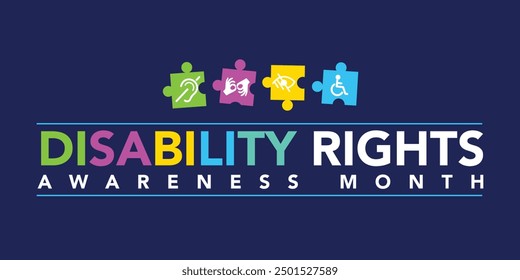 Disability Rights awareness month design poster , banner, background template, Disability Rights awareness month is observed every year from November 3 to December 3, Vector illustration