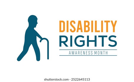 Disability Rights awareness month is observed every year on November. Medical Healthcare Awareness concept. background, placard, banner template Vector illustration design.