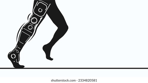 Disability running legs with prosthesis Robotic leg Inclusion and diversity