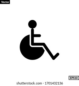 disability sign for any purposes. wheelchair icon vector