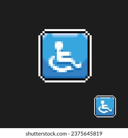disability sign in pixel art style