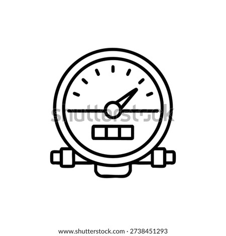 Disability speedometer icon black and white vector gauge symbol measuring disability level accessibility indicator